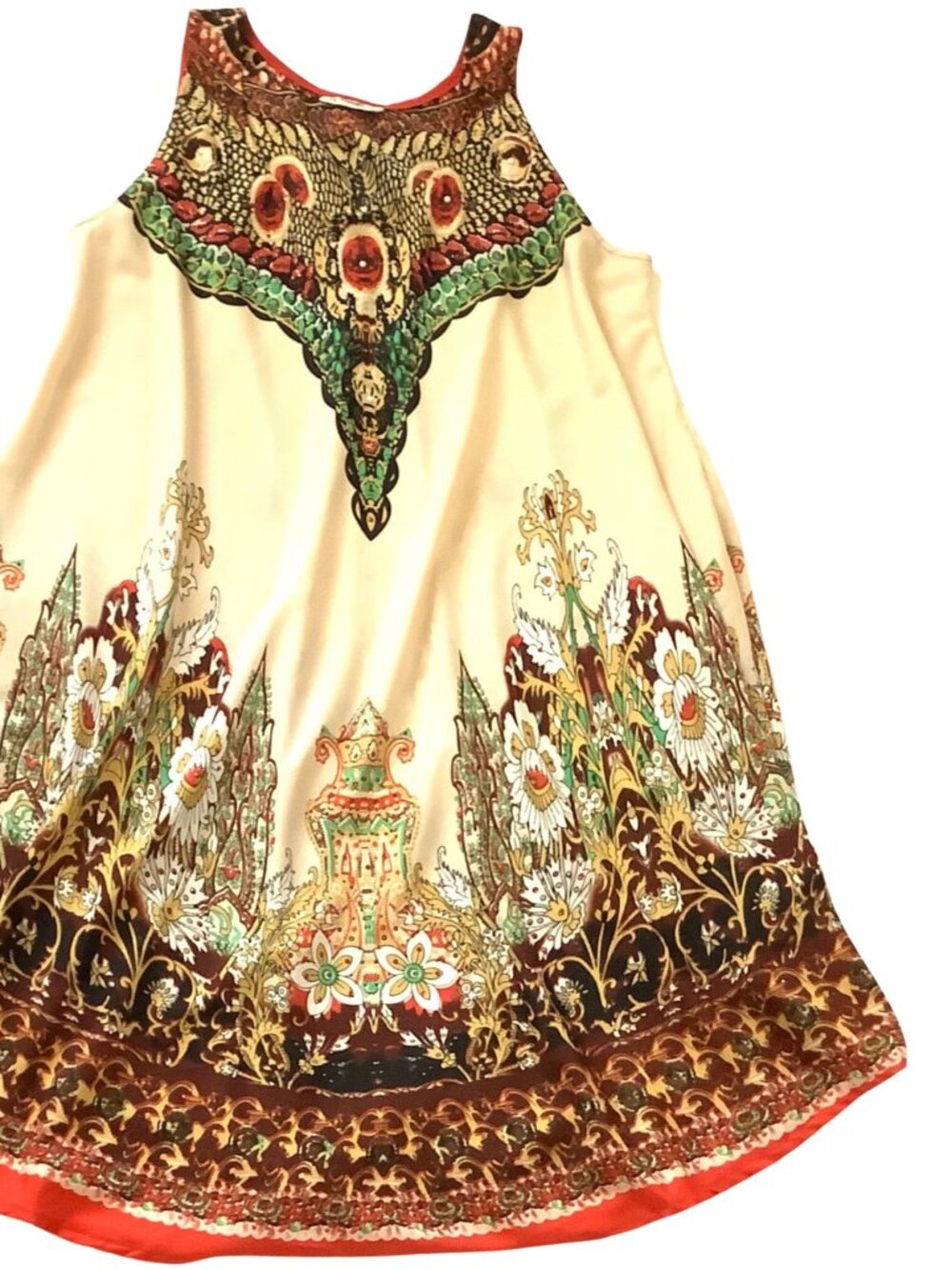Lapogee Dress Sleeveless Bohemian Beaded Summer Size-XL